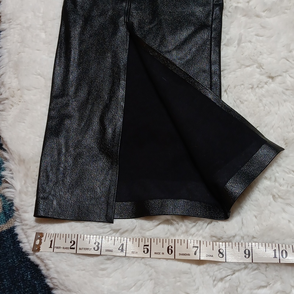 Commando Faux Leather Split Front Black Pants Wom… - image 7